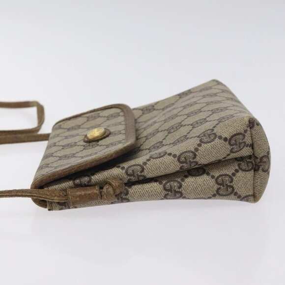 GUCCI GG Supreme Shoulder Bag PVC Beige Gold Auth - Picture 4 of 16